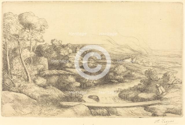 Footbridge (La passerelle). Creator: Alphonse Legros.