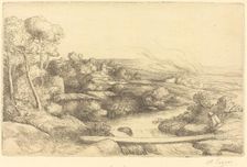 Footbridge (La passerelle). Creator: Alphonse Legros