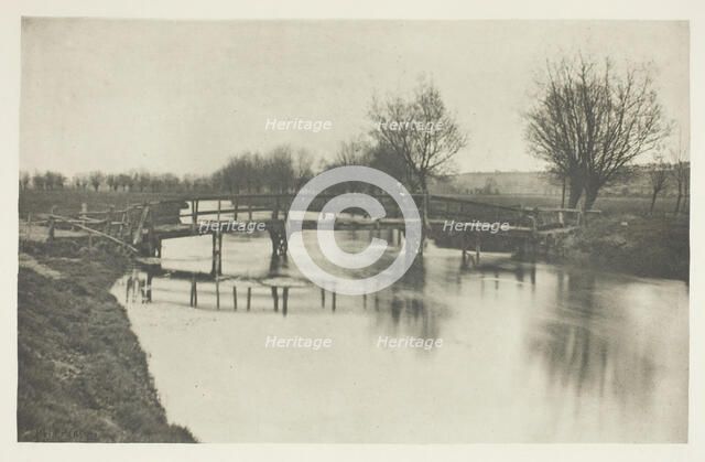 Footbridge Near Chestnut, 1880s. Creator: Peter Henry Emerson.