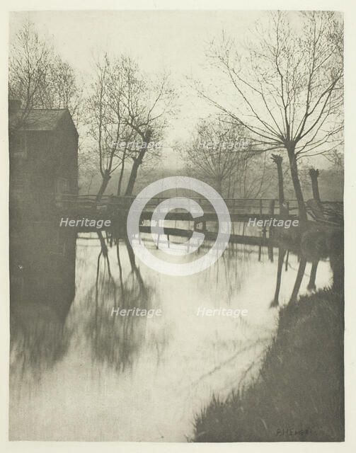 Footbridge Near Chingford, 1880s. Creator: Peter Henry Emerson.