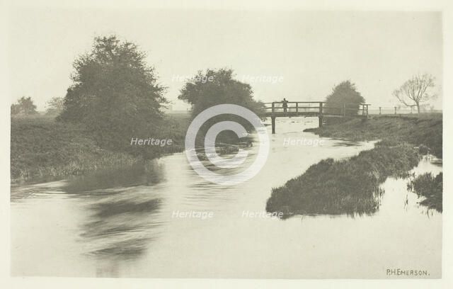 Footbridge Near Tottenham, 1880s. Creator: Peter Henry Emerson.