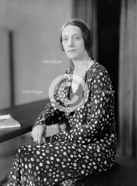 Foote, Walter A., Mrs. Portrait, 1934. Creator: Harris & Ewing.
