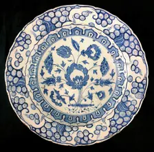 Footed Bowl with Lotuses, Turkey, first half 16th century. Creator: Unknown