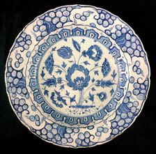 Footed Bowl with Lotuses, Turkey, first half 16th century. Creator: Unknown