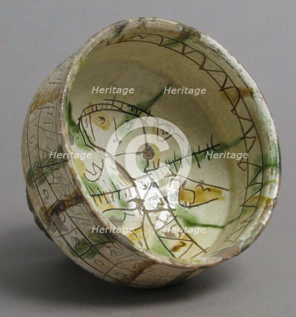 Footed Cup with Falconer, Byzantine, 15th century. Creator: Unknown.