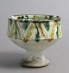 Footed cup with palmettes, Byzantine, late 14th century. Creator: Unknown