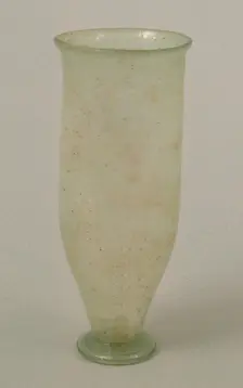 Footed Glass Beaker, Frankish, 375-425. Creator: Unknown