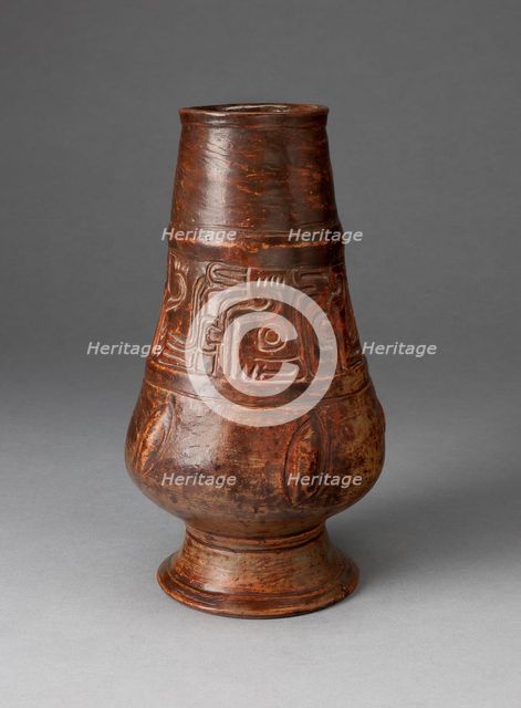 Footed Jar Incised with Pseudo-Gylphs, A.D. 250/600. Creator: Unknown.