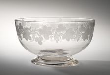 Footed Punch Bowl, c1835-55. Creator: Pobably New England Glass Works, American (1818-1888)