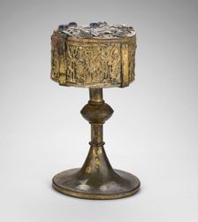 Footed Pyx Used as a Reliquary, Brunswick, 14th century. Creator: Unknown