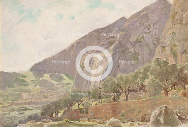 Foothills of Parnassus, Delphi, Greece, 1912. Creator: Anna Richards Brewster.