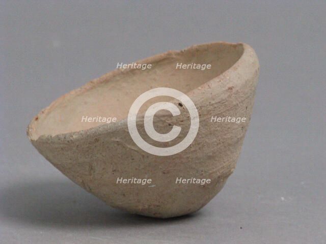 Footless Cup or Lid, Coptic, 4th-7th century. Creator: Unknown.