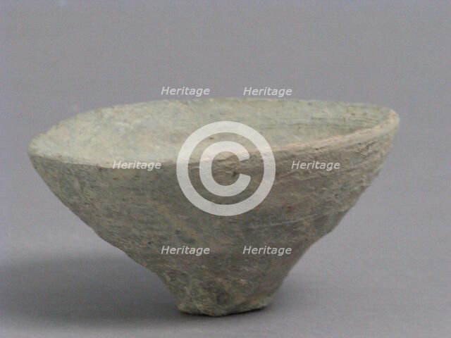 Footless Cup or Lid, Coptic, 4th-7th century. Creator: Unknown.