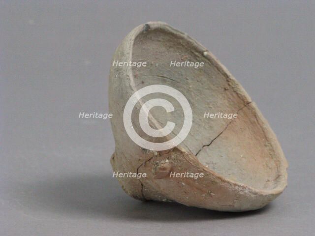 Footless Cup or Lid, Coptic, 4th-7th century. Creator: Unknown.