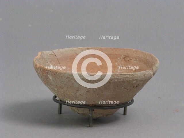 Footless Cup or Lid, Coptic, 4th-7th century. Creator: Unknown.