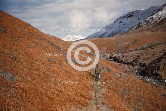 Footpath in Eskdale, Cumberland, February, c1960.  Artist: CM Dixon.