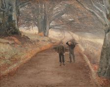Footpath near Herlufsholm, Zealand, 1890. Creator: Laurits Andersen Ring