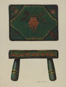 Footstool, 1935/1942. Creator: Albert J. Levone