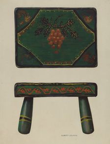 Footstool, 1935/1942. Creator: Albert J. Levone