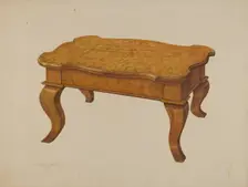 Footstool, 1939. Creator: Albert Geuppert