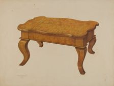 Footstool, 1939. Creator: Albert Geuppert