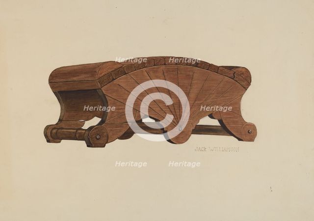 Footstool, c. 1941. Creator: Jack Williamson.