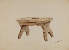 Footstool, c. 1937. Creator: Charles Moss