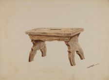 Footstool, c. 1937. Creator: Charles Moss