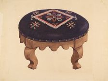 Footstool. Creator: Unknown