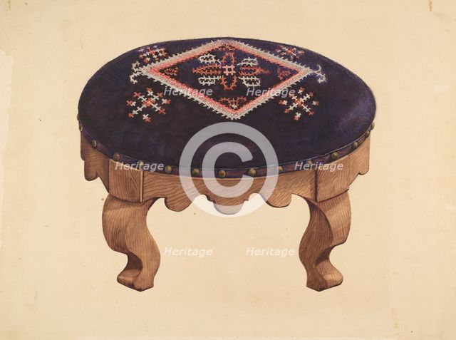 Footstool. Creator: Unknown.
