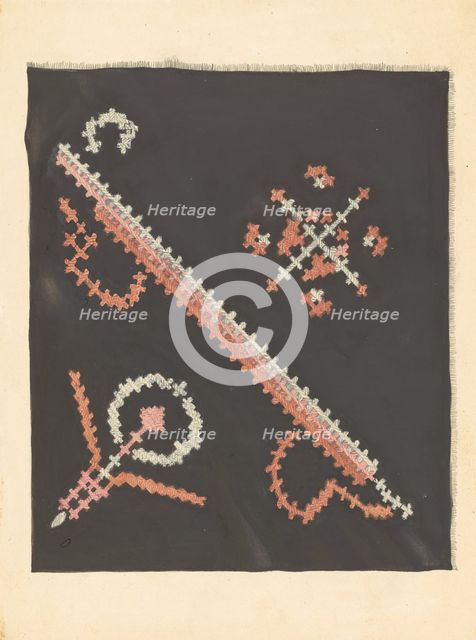 Footstool Top, c. 1941. Creator: E.J. Reynolds.