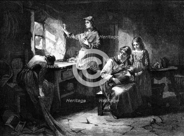 For Men must Work and Women must Weep, from the picture by W. H. Weatherhead..., 1883. Creator: Unknown.