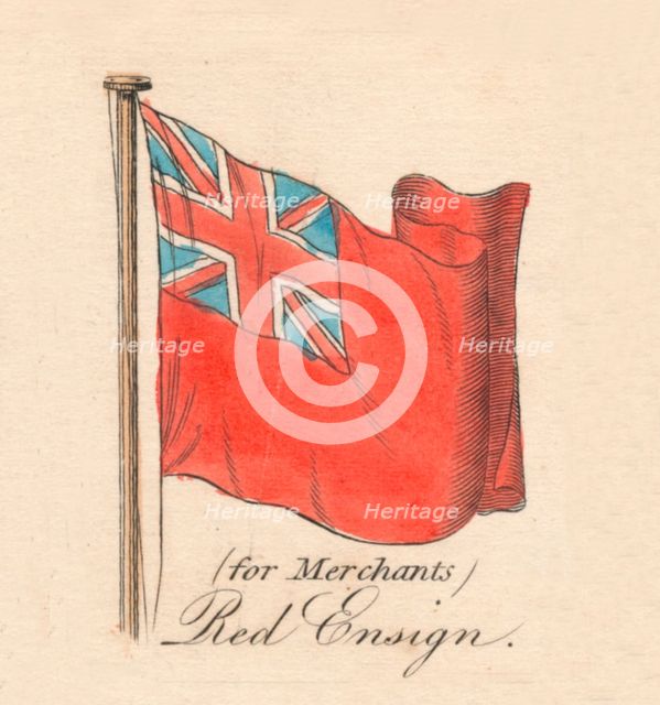 '(for Merchants) Red Ensign', 1838. Artist: Unknown.