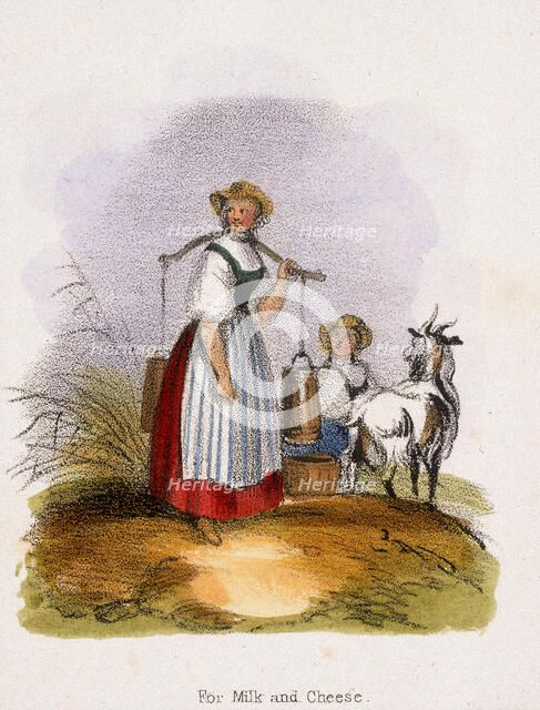 'For Milk and Cheese', c1845. Artist: Benjamin Waterhouse Hawkins