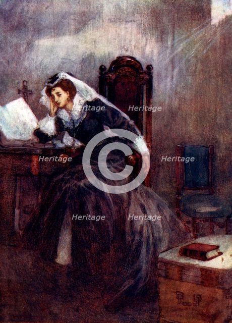 'For nineteen years this poor queen was kept in prison', 16th century, (1905).Artist: A S Forrest
