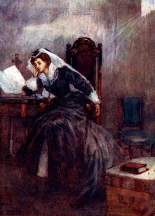 For nineteen years this poor queen was kept in prison 16th century, (1905).Artist: A S Forrest