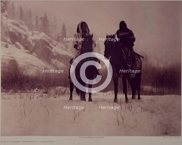 'For a Winter Campaign - Apsaroke', 1909.  Creator: Edward Sheriff Curtis.