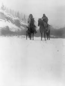 For a winter campaign-Apsaroke, c1908. Creator: Edward Sheriff Curtis