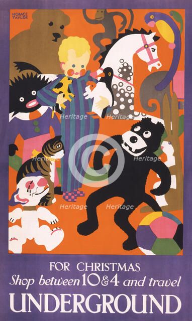 For Christmas: Underground , 1924. Creator: Taylor, Horace (1881-1934).