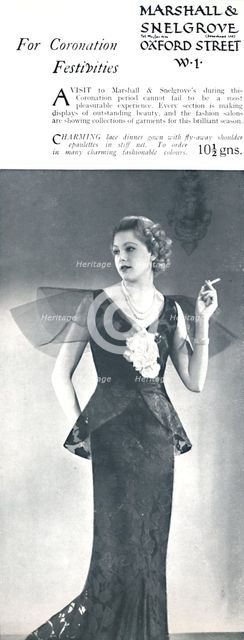 'For Coronation Festivities - Marshall & Snelgrove', 1937. Artist: Unknown.