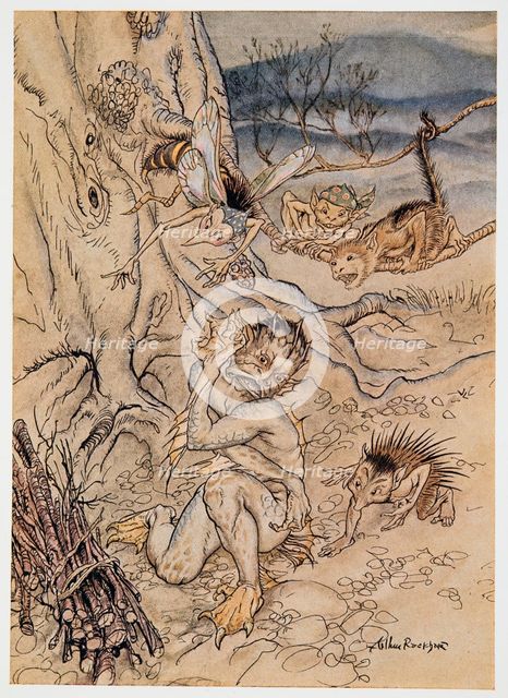 For every trifle are they set upon me, illustration from 'The Tempest', 1926.