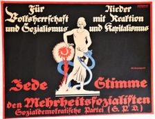 For popular sovereignty and socialism. Social Democratic Party (SPD), 1919. Creator: Kirchbach, Fritz Gottfried (1882-1942)