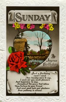 For Sunday birthday card, c1935