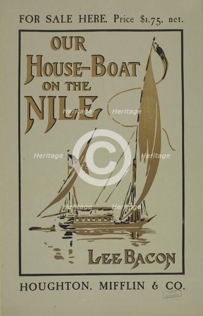 For sale here [..] our house-boat on the Nile, c1895 - 1911. Creator: Unknown.
