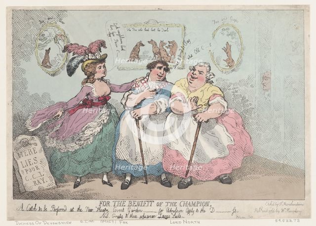 For The Benefit of The Champion, May 20, 1784., May 20, 1784. Creator: Thomas Rowlandson.