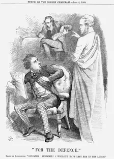 "For the Defence", 1868. Creators: John Tenniel, Benjamin Disraeli