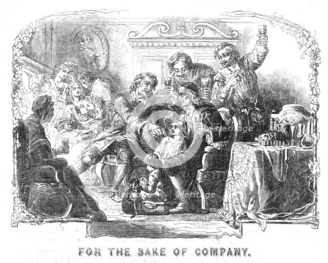 "For the Sake of Company", 1854. Creators: Unknown, George Dalziel.