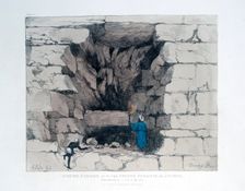 Forced Passage in the Second Pyramid of Ghizeh Egypt, 1820. Artist: Agostino Aglio