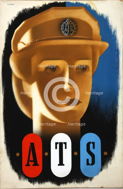 Forces Recruitment - 'ATS', World War II poster, c1939-c1945.  Creator: Abram Games.