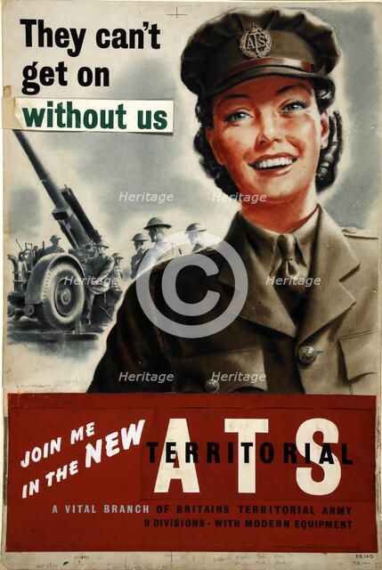 Forces Recruitment - 'Join Me In The New ATS', World War II poster, c1939-c1945. Creator: Unknown.